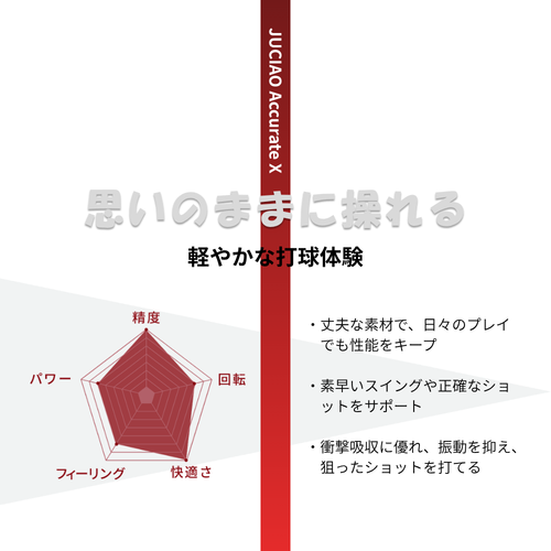 JUCIAO AccurateX｜精密コントロールモデル（高精度×安定操作）【USA Pickleball認証】