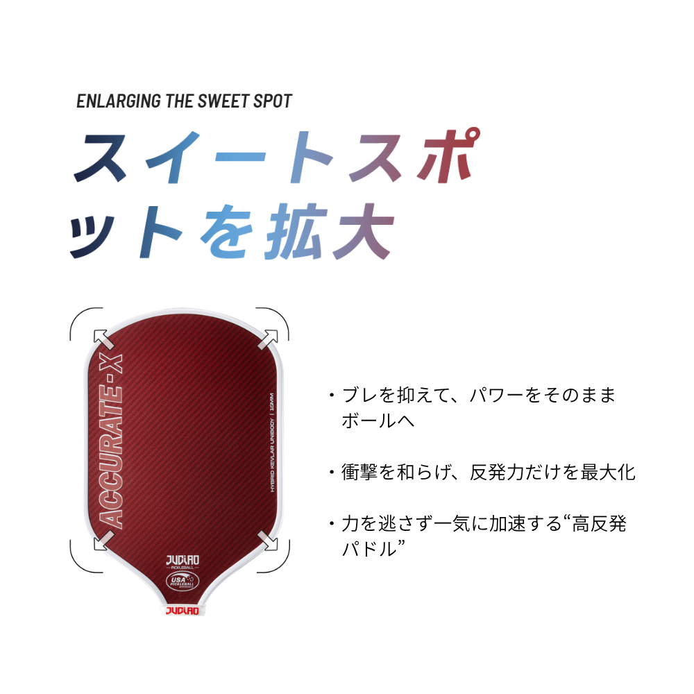 JUCIAO AccurateX｜精密コントロールモデル（高精度×安定操作）【USA Pickleball認証】